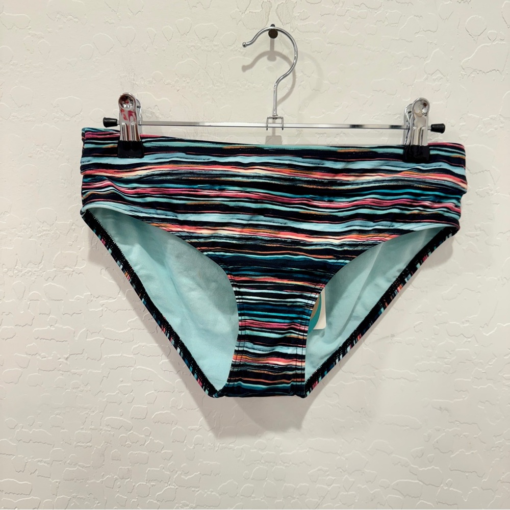 NWT Prana Multicolor Striped Bikini Bottom Womens Small Colorful Vacation Beach